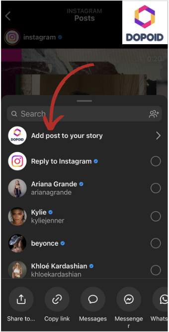 how to repost story on Instagram