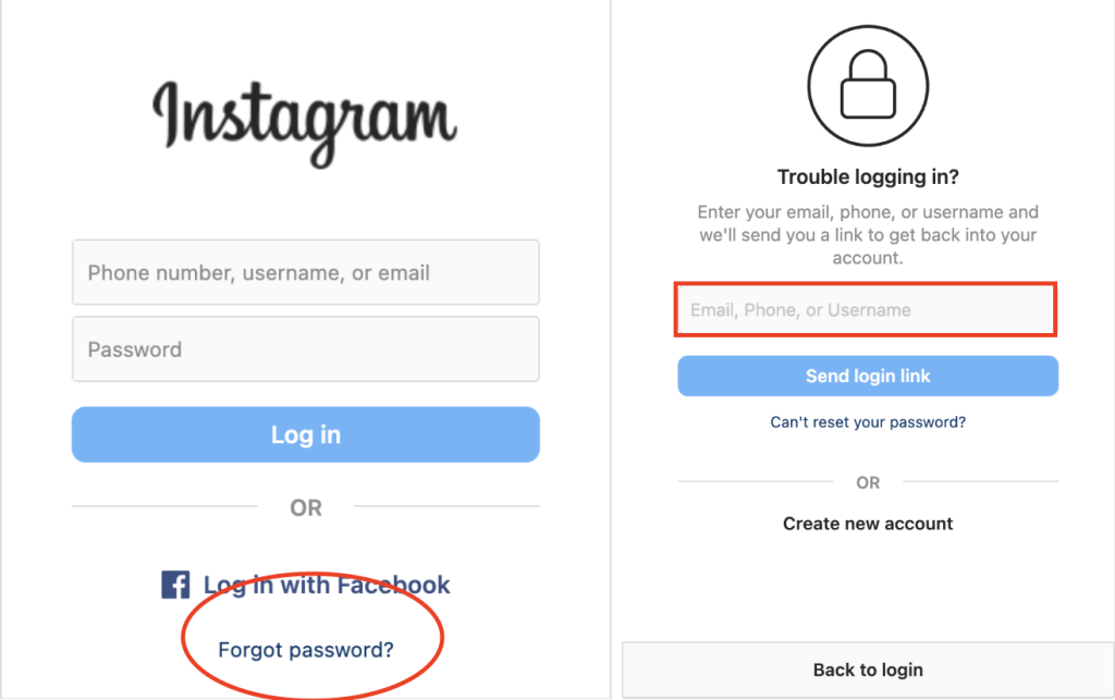 Forgot Instagram Password