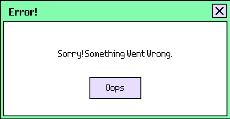 something went wrong error